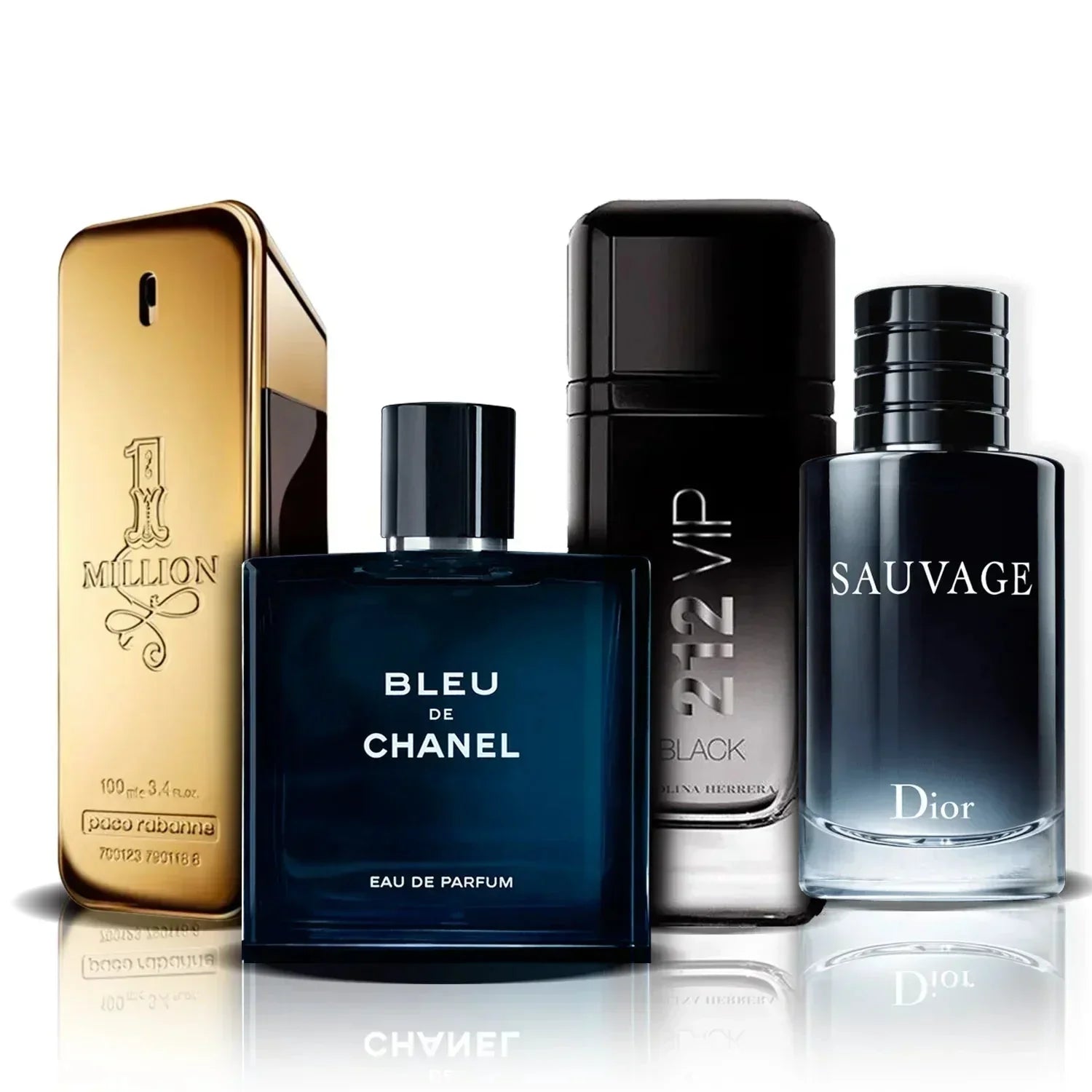 Set di 4 profumi | 1 Million + Bleu de Chanel + 212 VIP Black + Sauvage